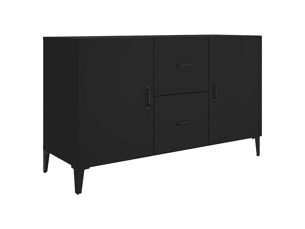 Dressoir 100x36x60 cm bewerkt hout zwart NL953059