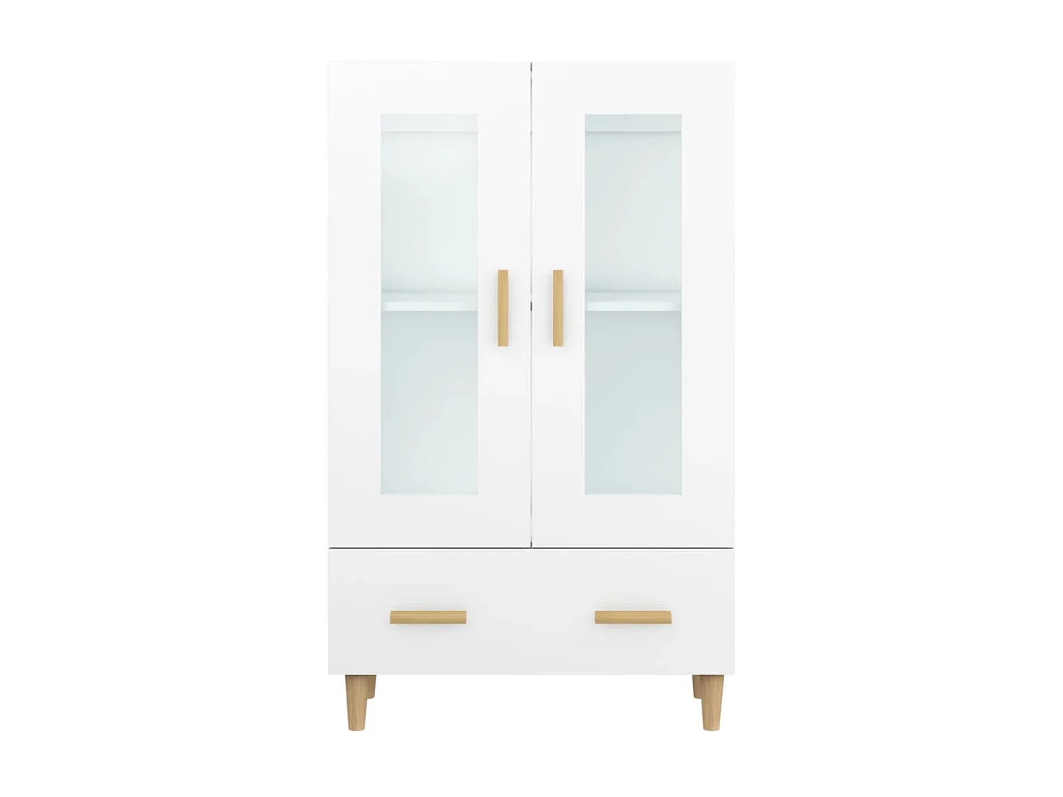 Buffet haut Blanc 70x31x115 cm Bois d'ingénierie EGER84004