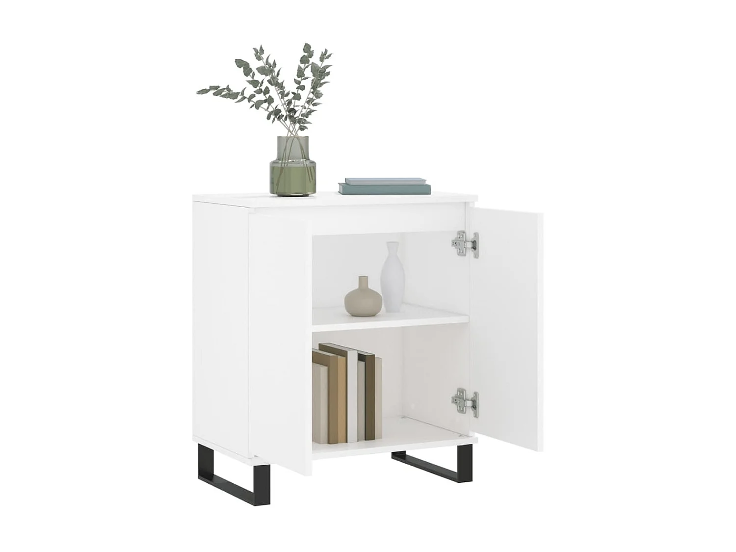 Dressoir 60x35x70 cm bewerkt hout wit NL475947