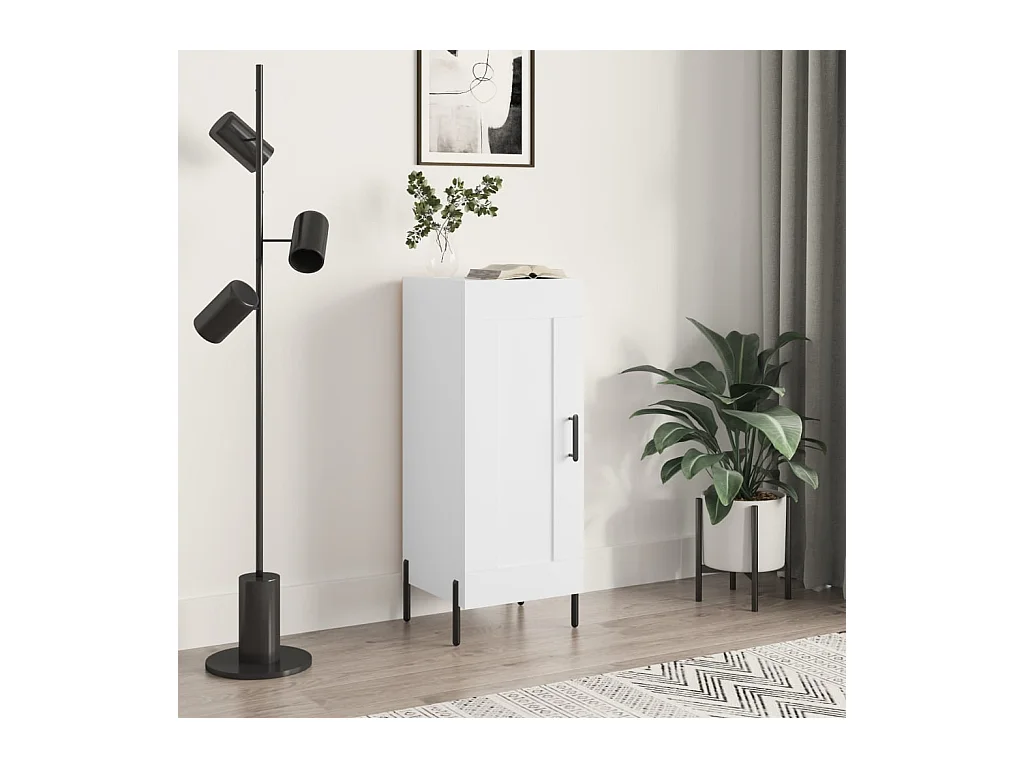 Buffet blanc 34,5x34x90 cm bois d'ingénierie QWE66824