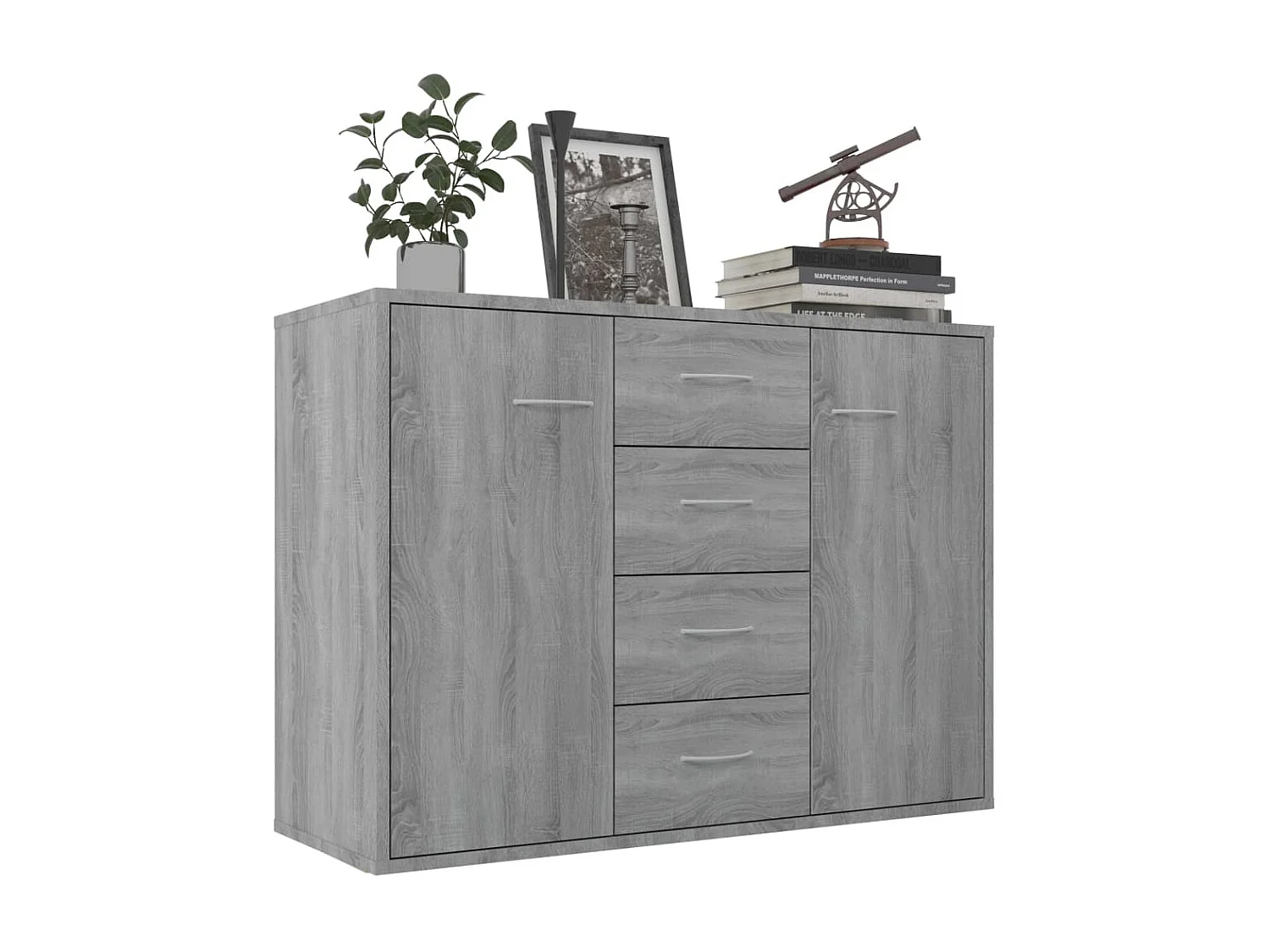 Buffet Sonoma gris 88x30x65 cm Bois d'ingénierie EGER76845