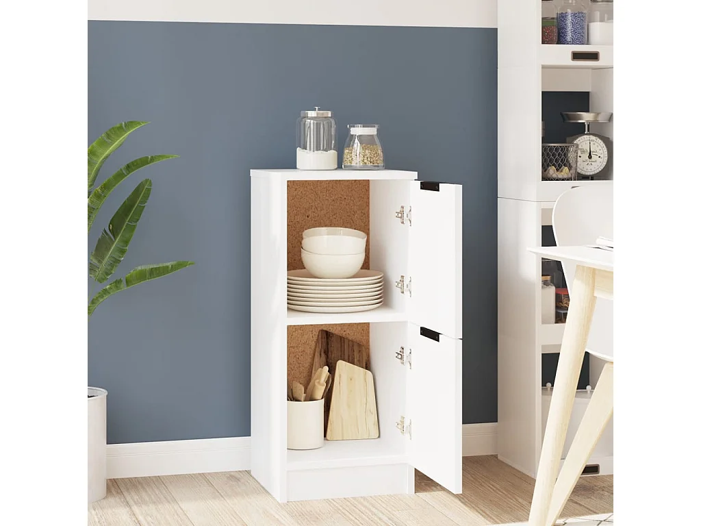 Buffet Blanc 30x30x70 cm Bois d'ingénierie EGER12730