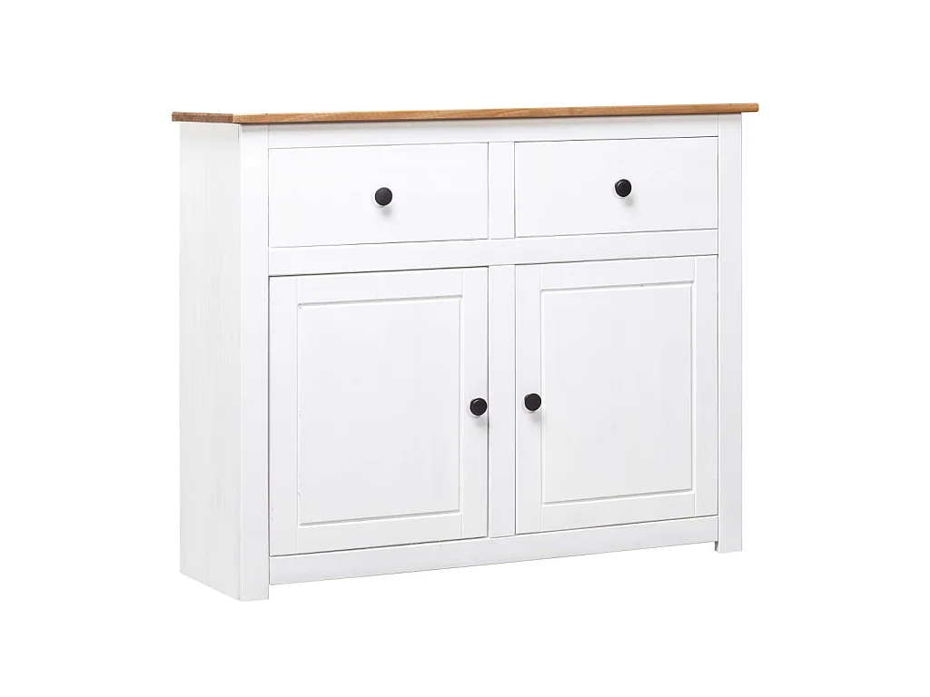 Buffet Blanc 93x40x80 cm Pin Gamme Panama EGER44521