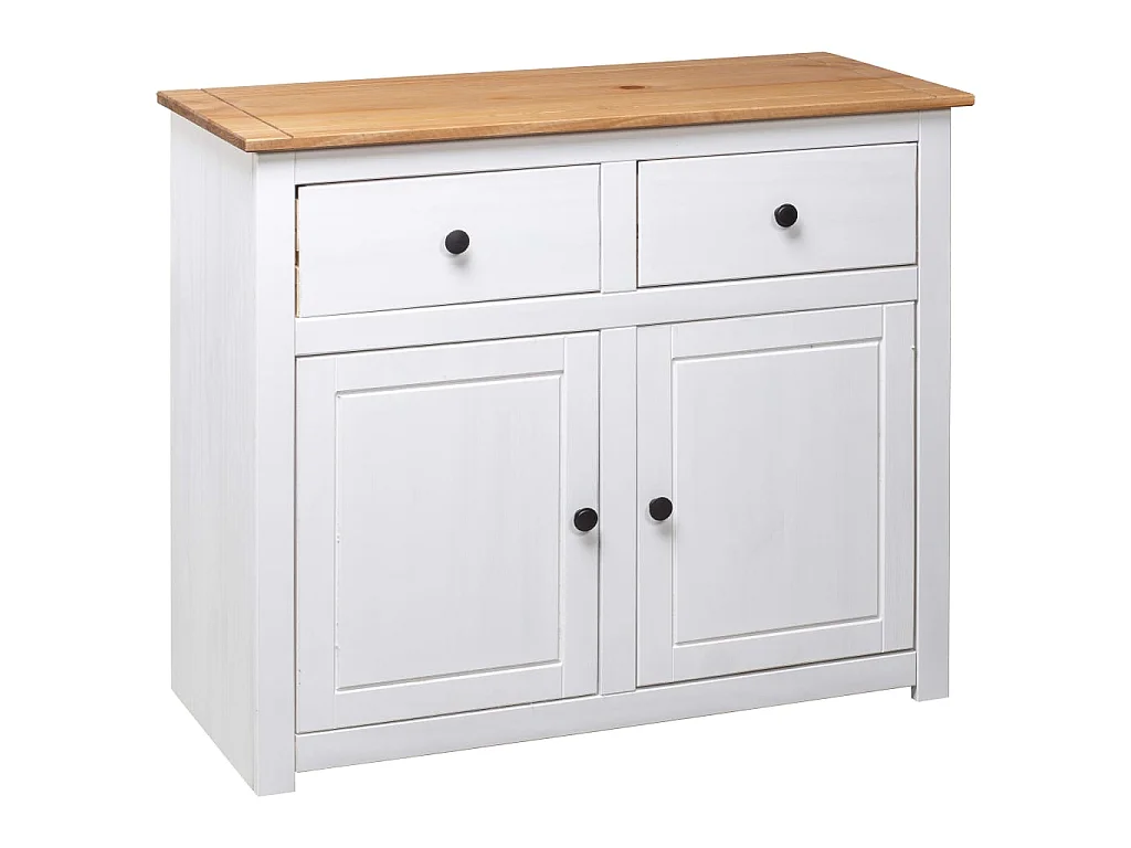 Dressoir Panama Range 93x40x80 cm massief grenenhout wit NL415200
