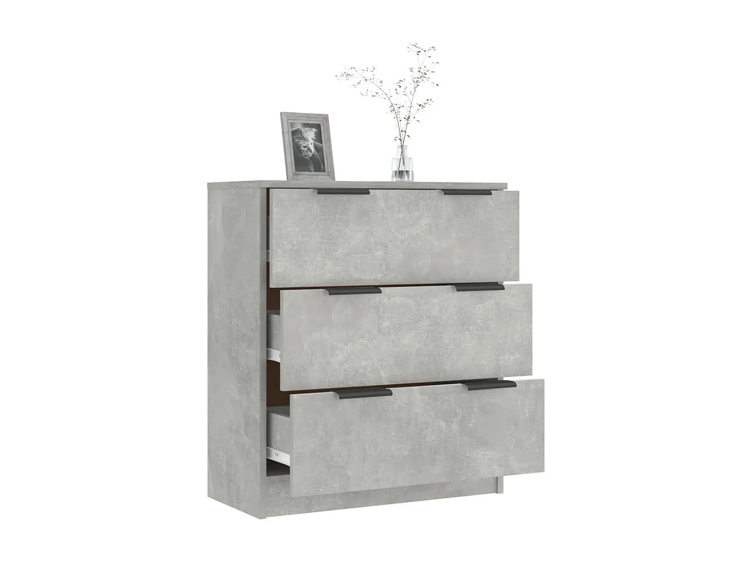 Buffet Gris béton 60x30x70 cm Bois d'ingénierie EGER59595