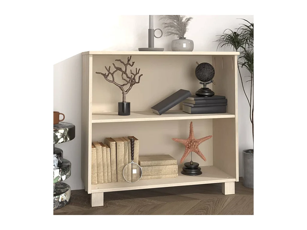 Buffet HAMAR Marron miel 85x35x80 cm Bois massif de pin EGER69052