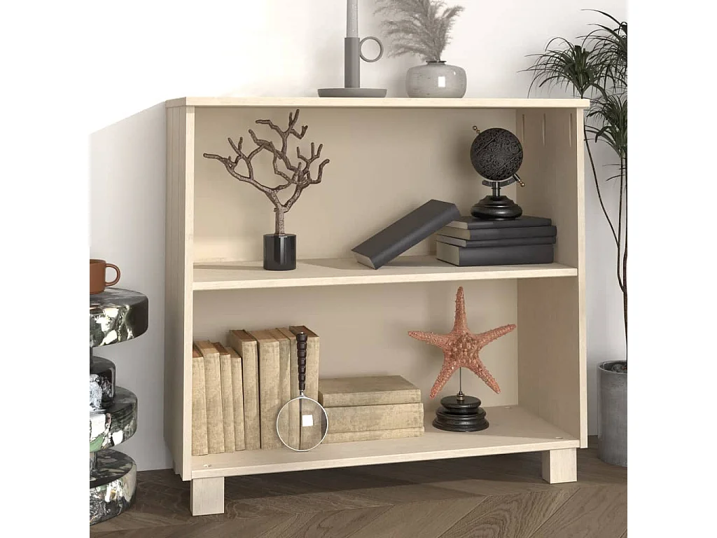 Buffet HAMAR Marron miel 85x35x80 cm Bois massif de pin EGER69052