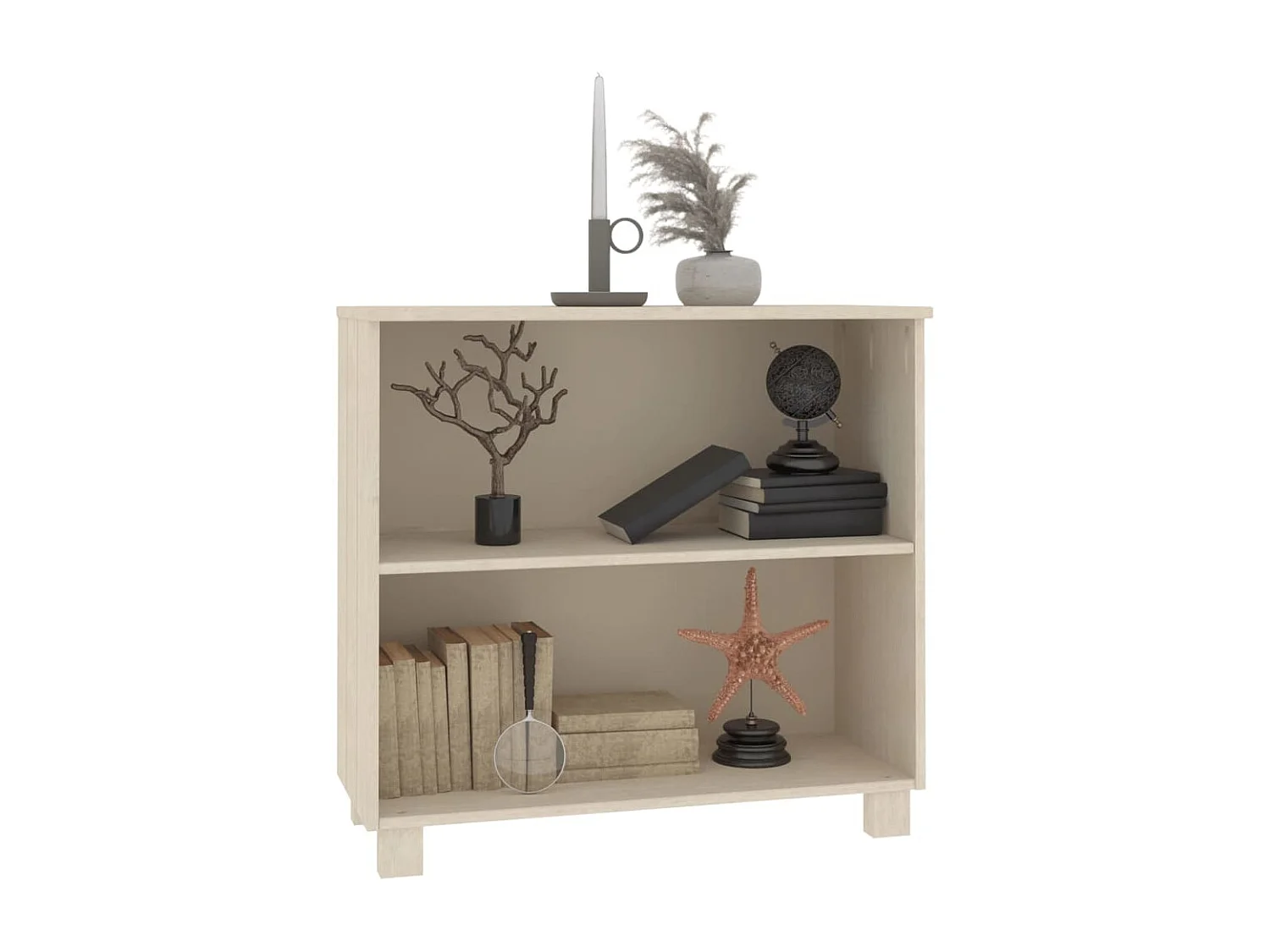 Buffet HAMAR Marron miel 85x35x80 cm Bois massif de pin EGER69052