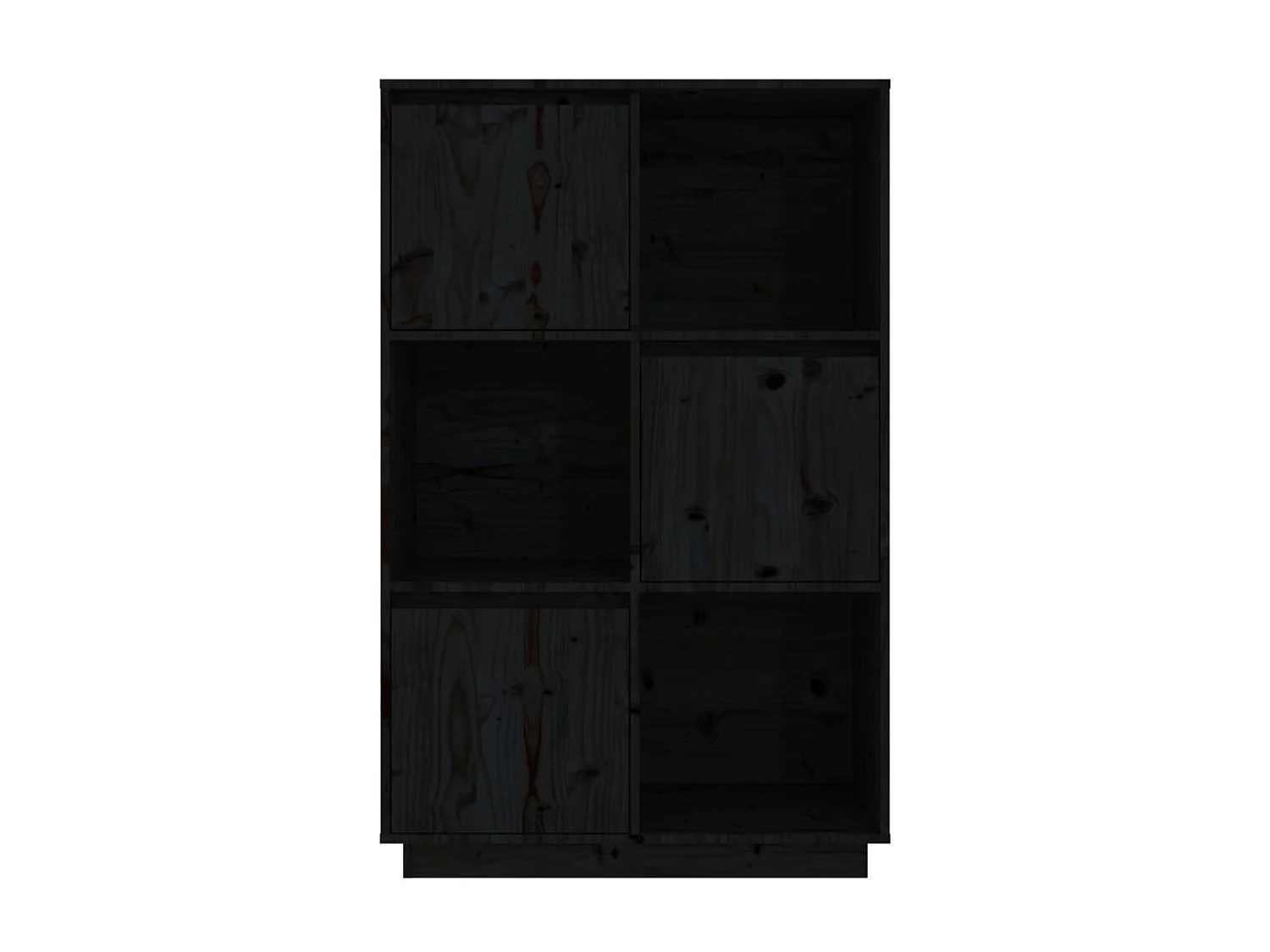 Aparador alto 74x35x117 cm pinho maciço preto PT162433