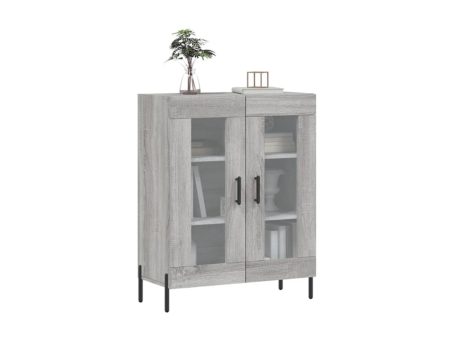 Aparador 69,5x34x90 cm derivados de madeira cinzento sonoma PT695521