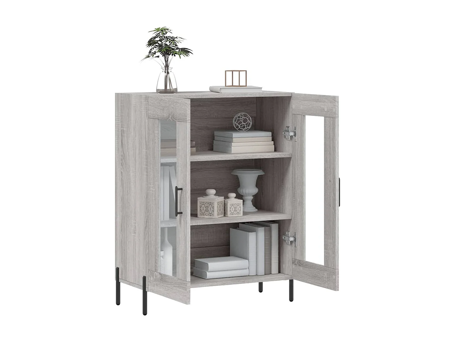 Aparador 69,5x34x90 cm derivados de madeira cinzento sonoma PT695521