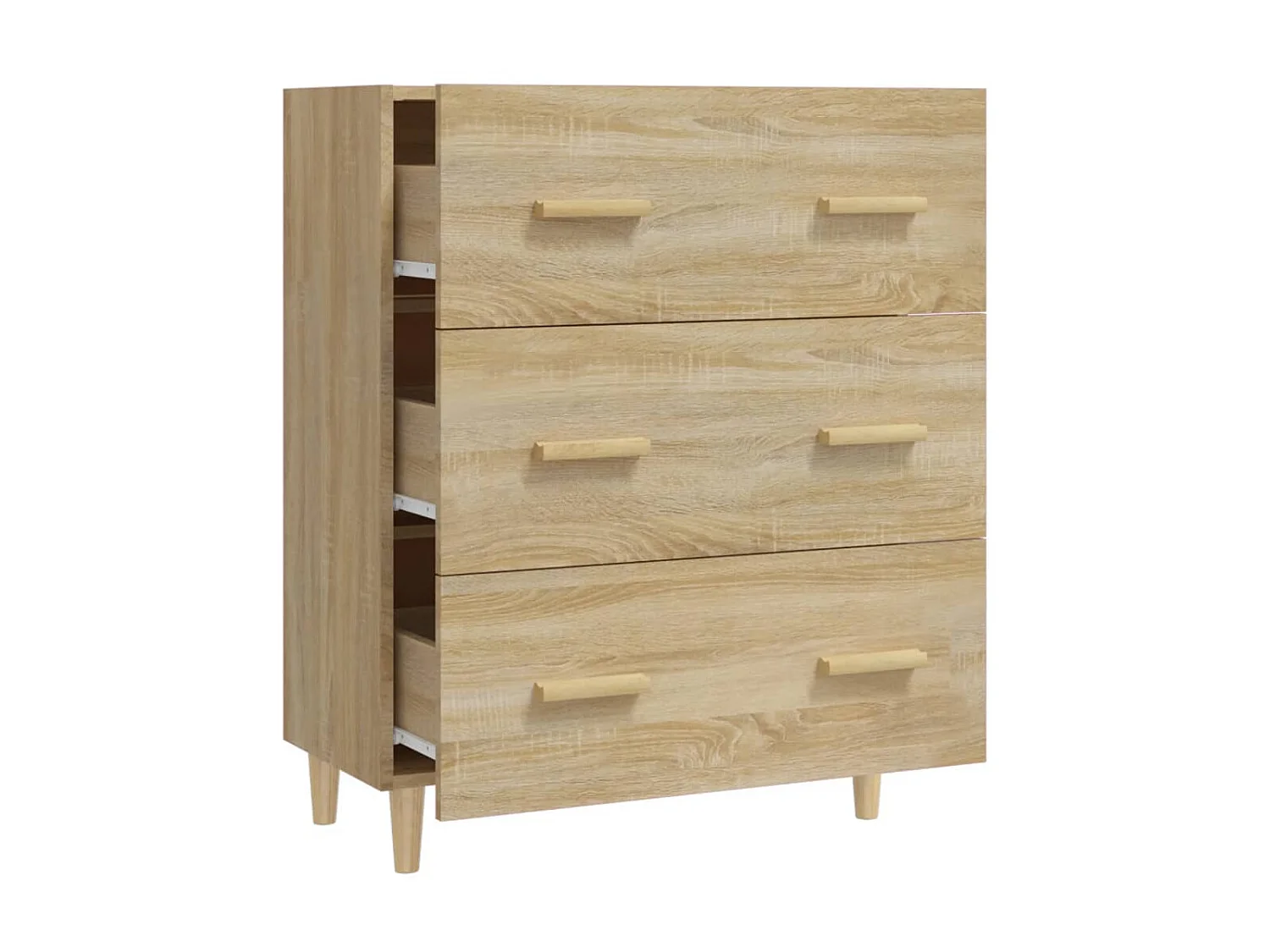 Dressoir 70x34x90 cm bewerkt hout sonoma eikenkleurig NL65545