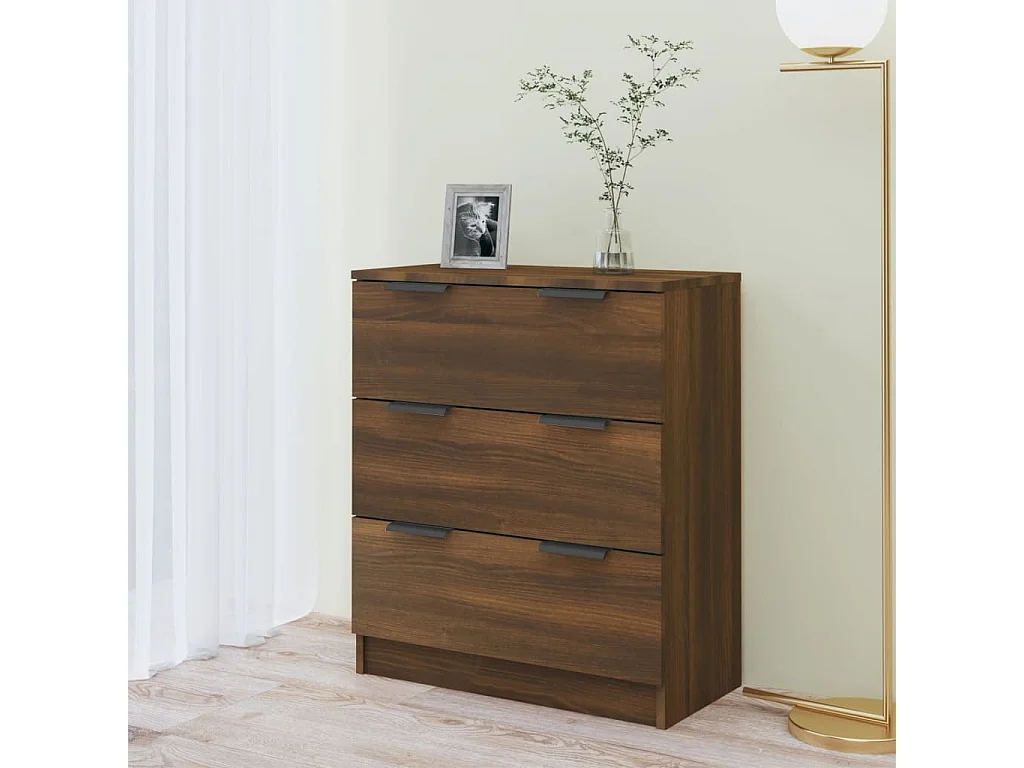 Buffet Chêne marron 60x30x70 cm Bois d'ingénierie EGER96696