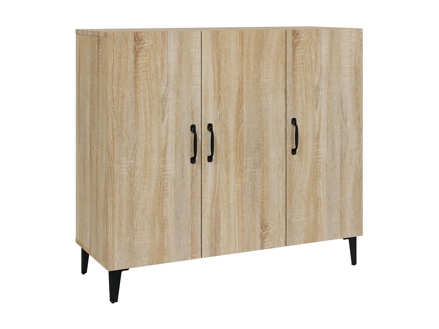 Dressoir 90x34x80 cm bewerkt hout sonoma eikenkleurig NL11465