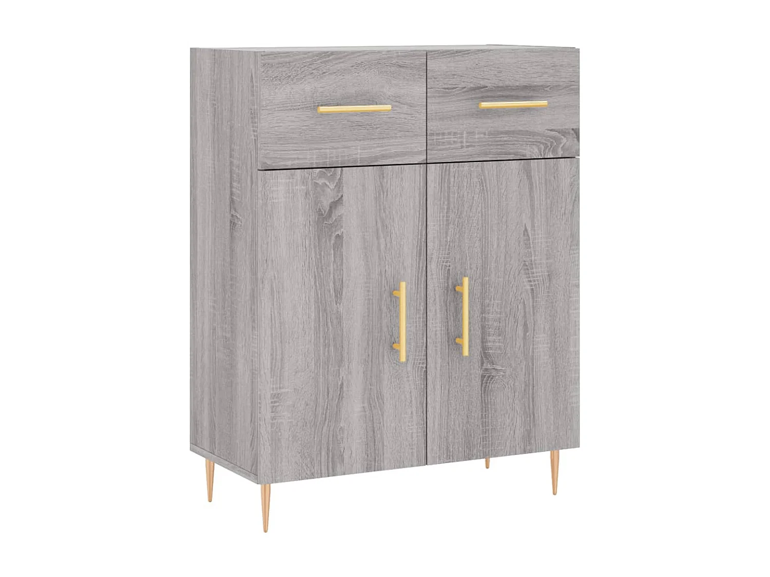 Aparador de madera de ingeniería gris Sonoma 69,5x34x90 cm ES27845