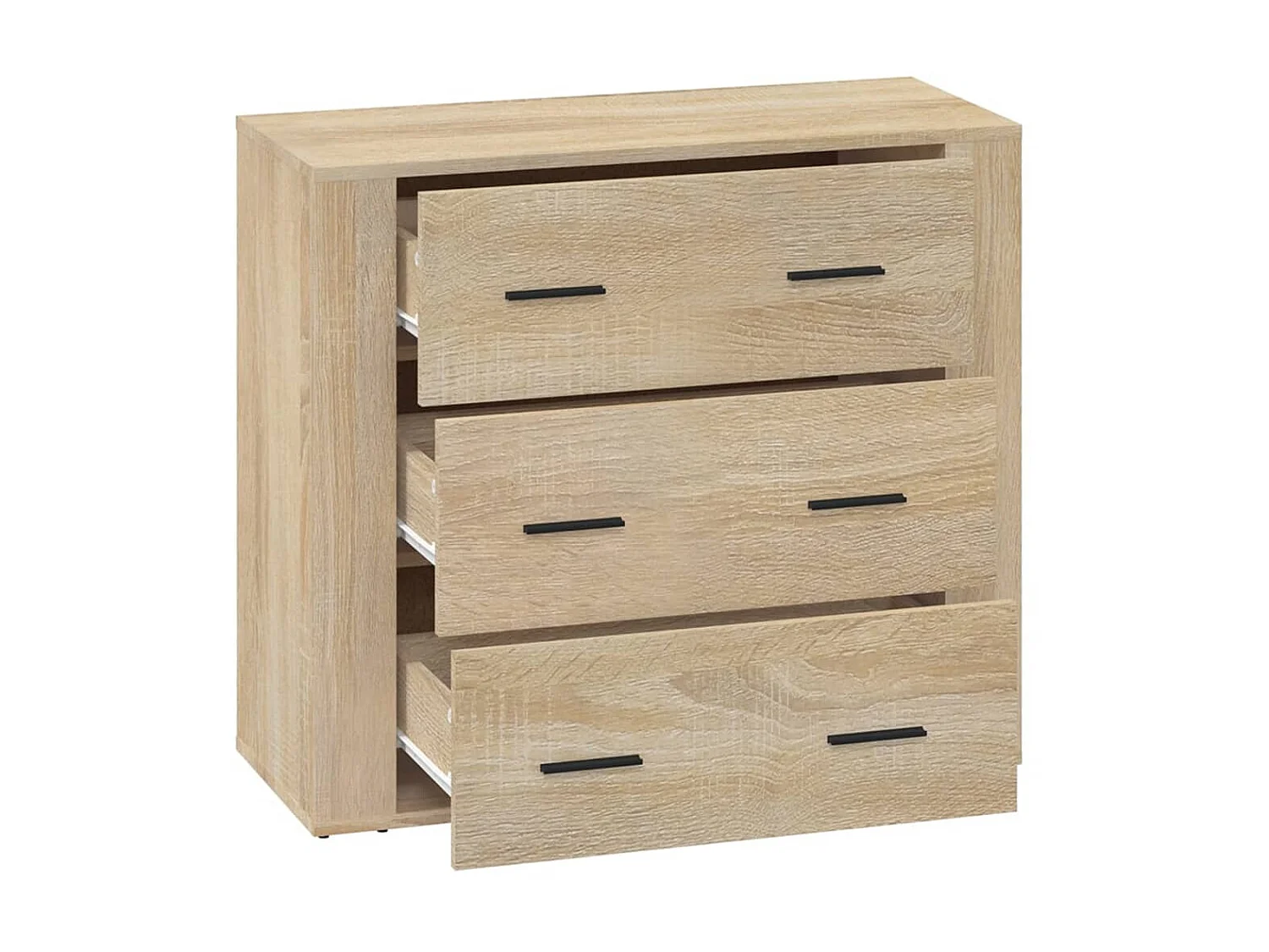 Aparador madera contrachapada color roble Sonoma 80x33x70 cm ES87218