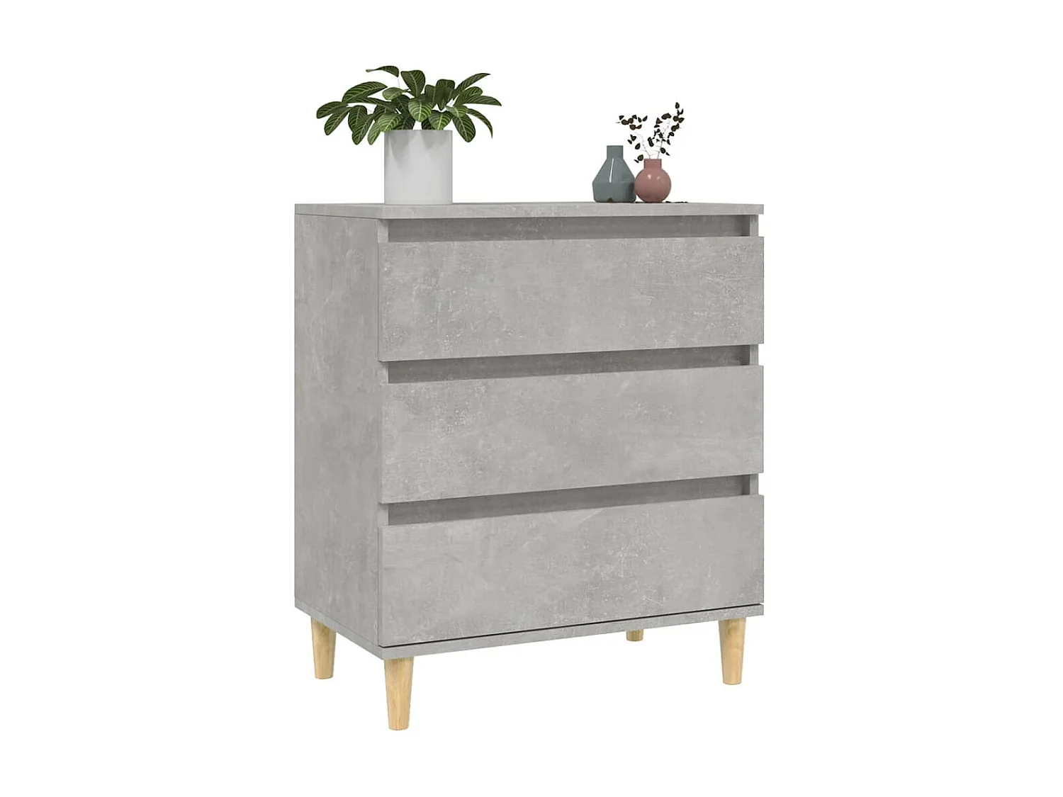 Buffet Gris béton 60x35x70 cm Bois d'ingénierie EGER44031