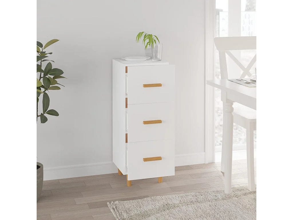 Buffet blanc 34,5x34x90 cm bois d'ingénierie EGER76706