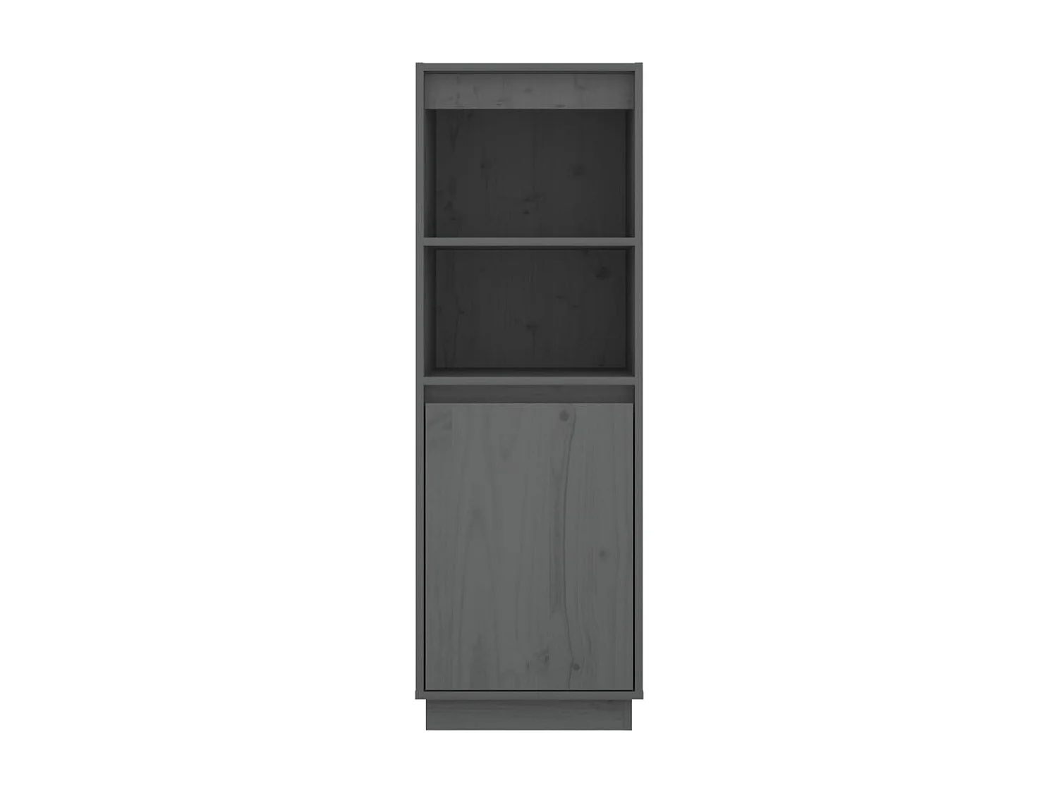 Hoge kast 37x34x110 cm massief grenenhout grijs NL142710