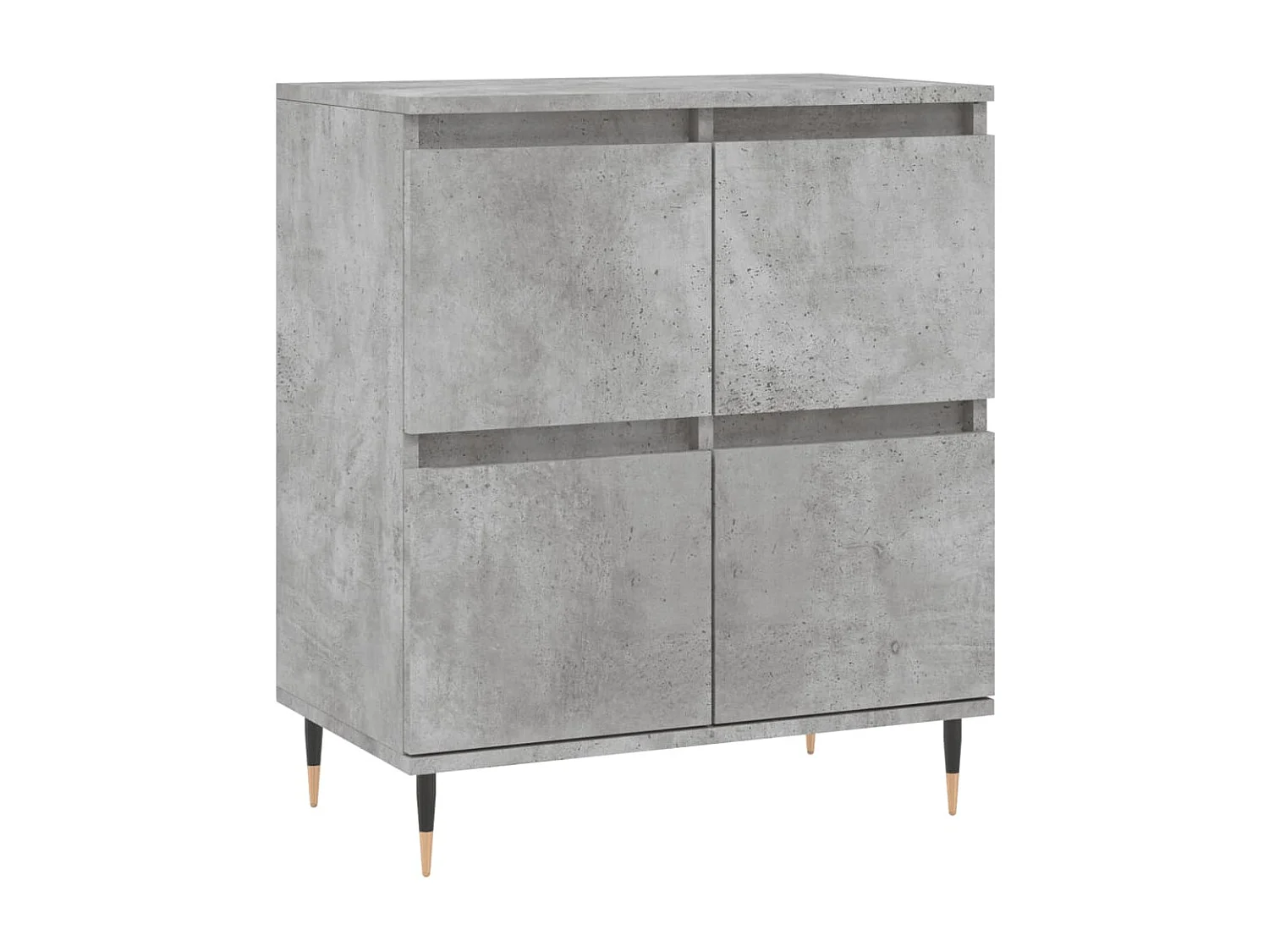 lot de 2 Buffets gris béton bois d'ingénierie QWE98133