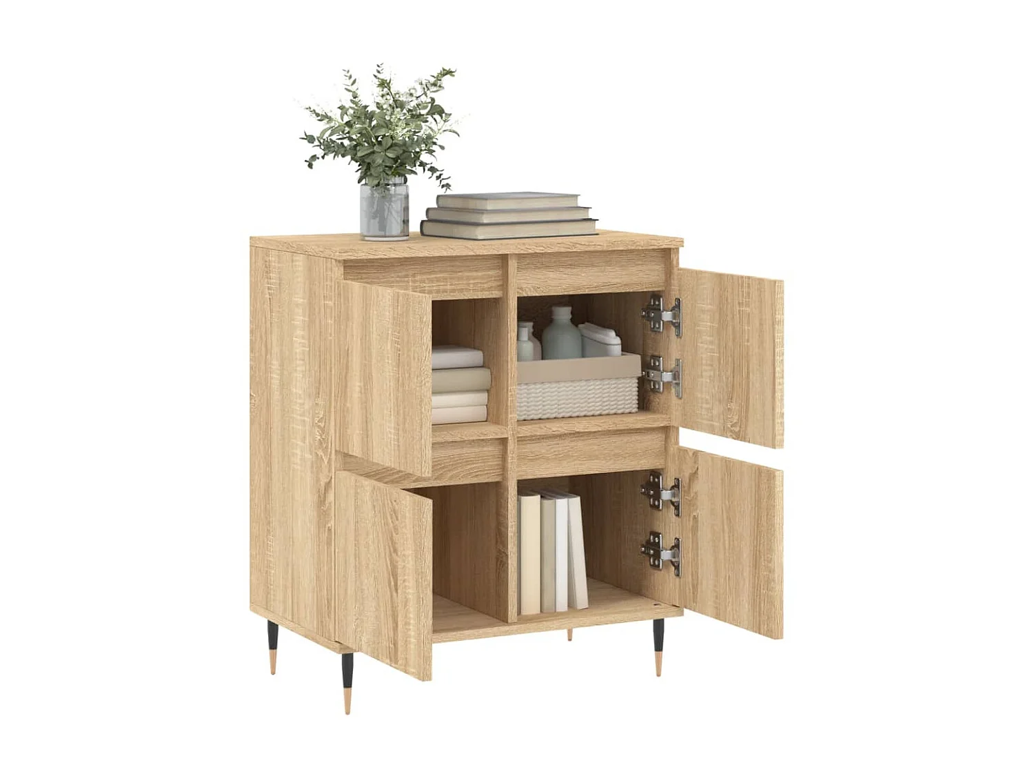 Buffet Chêne sonoma 60x35x70 cm Bois d'ingénierie QWE78791