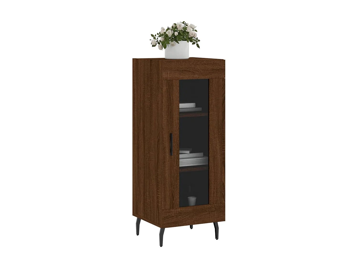 Buffet Chêne marron 34,5x34x90 cm Bois d'ingénierie QWE83862