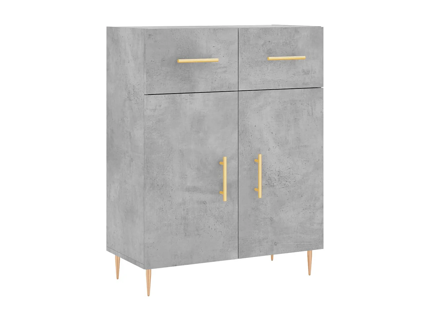 Aparador de madera de ingeniería gris hormigón 69,5x34x90 cm ES89293