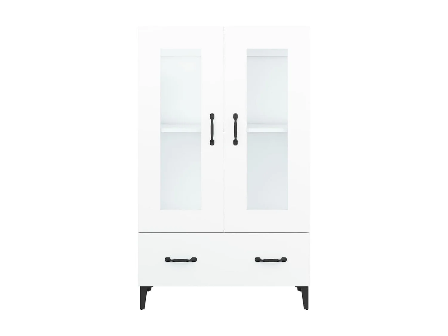 Aparador de madera contrachapada blanco 70x31x115 cm ES44698