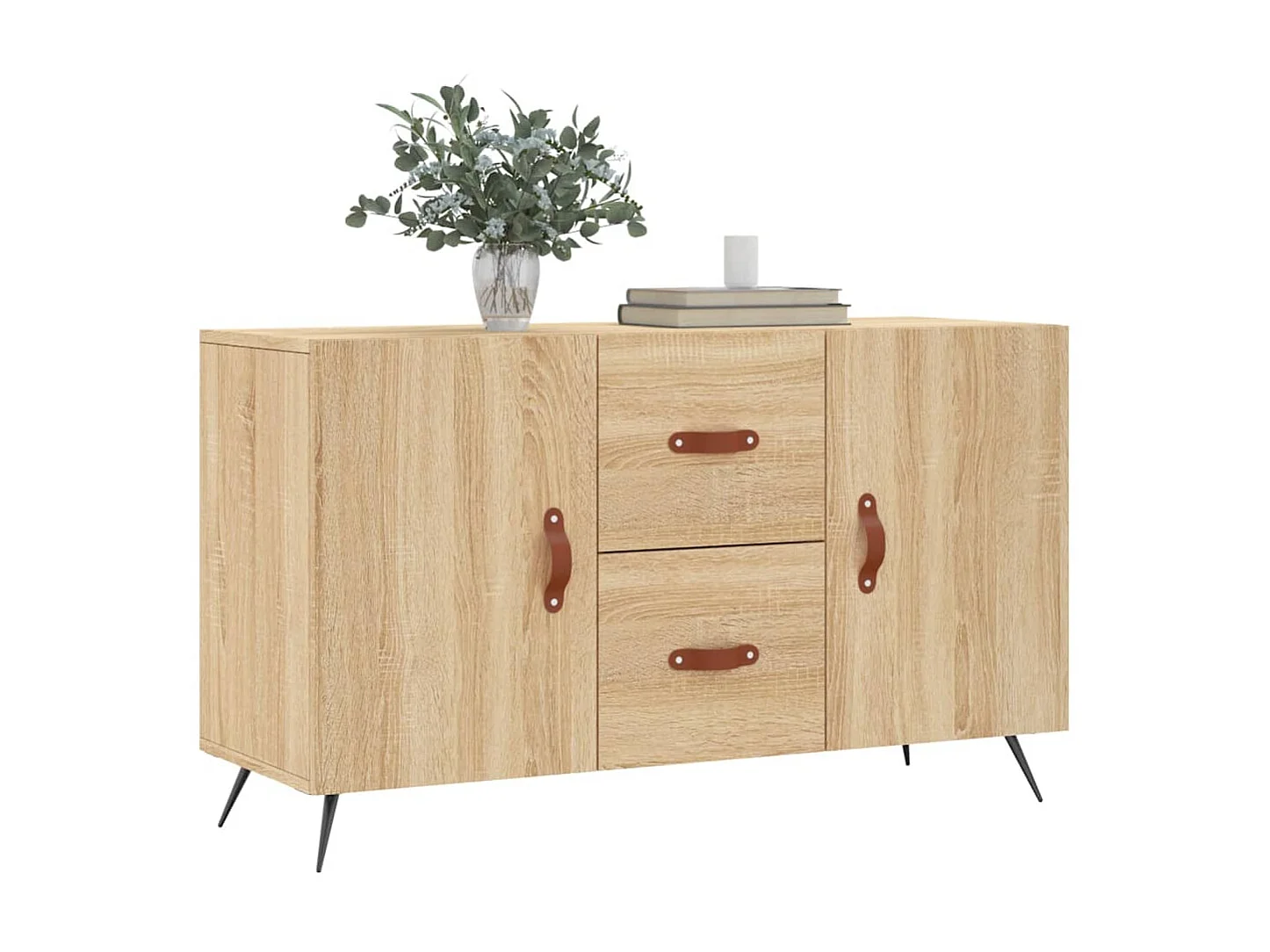Buffet chêne sonoma 100x36x60 cm bois d'ingénierie QWE79119