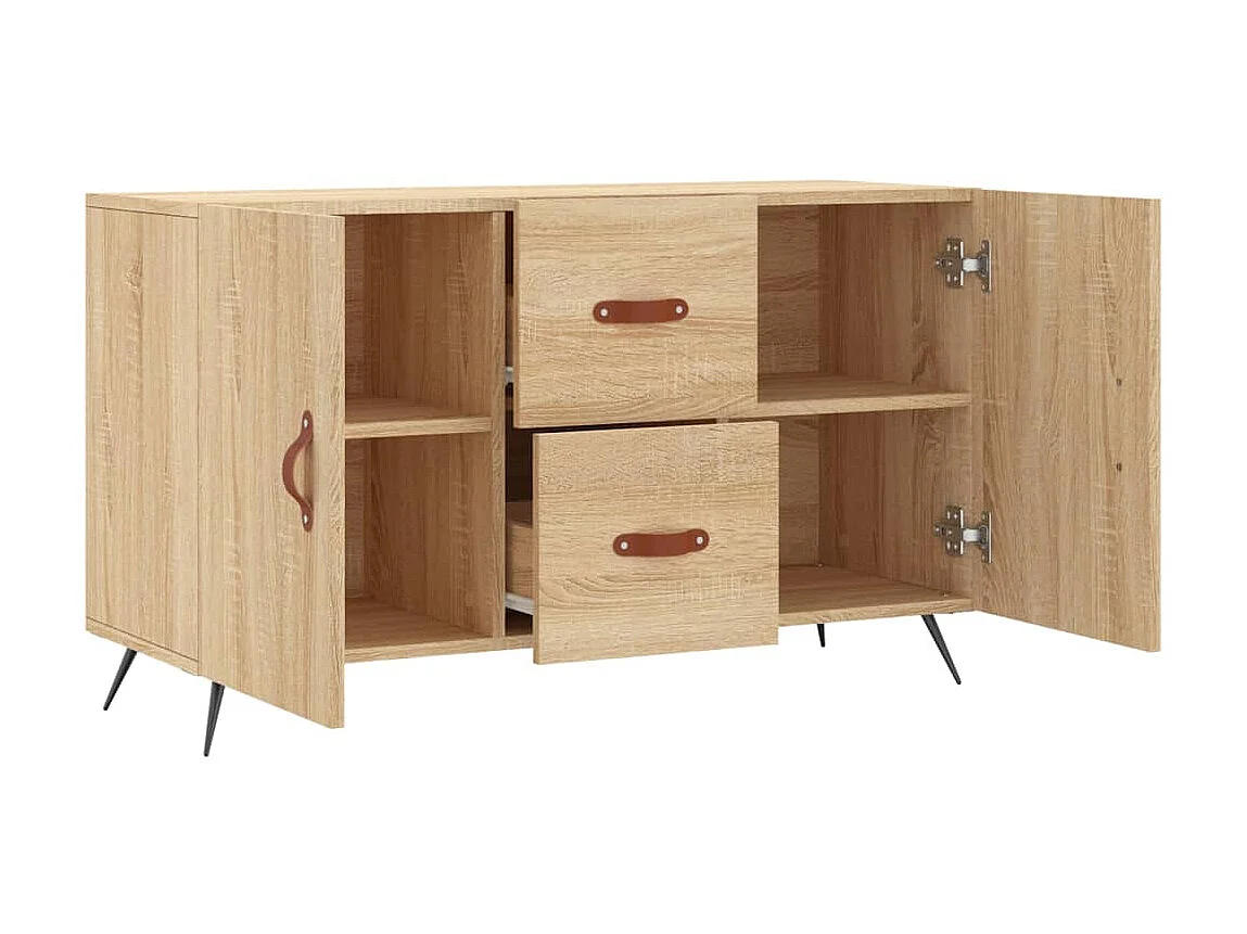 Buffet chêne sonoma 100x36x60 cm bois d'ingénierie QWE79119
