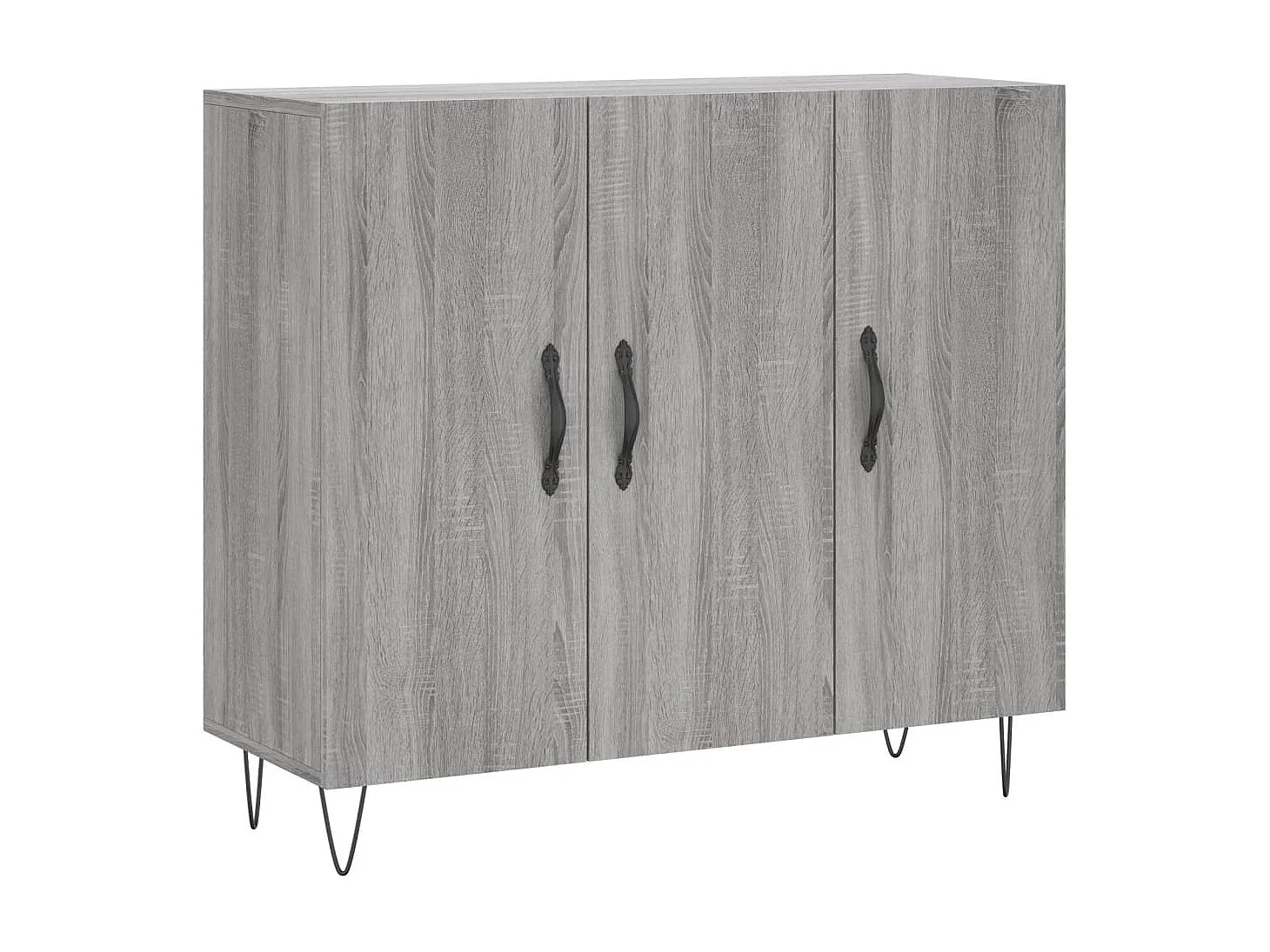 Buffet sonoma gris 90x34x80 cm bois d'ingénierie QWE72272