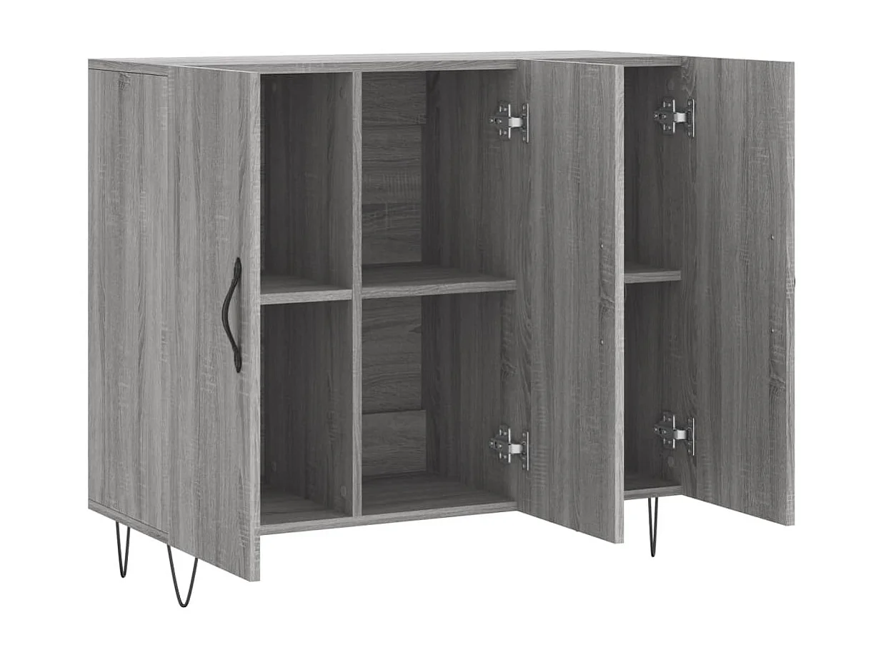 Buffet sonoma gris 90x34x80 cm bois d'ingénierie QWE72272