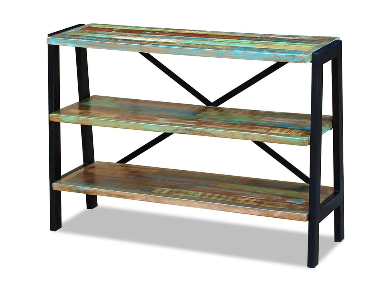 Buffet 3 étagères Bois de récupération massif EGER53954