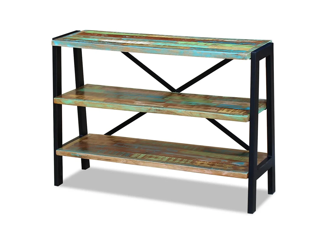 Buffet 3 étagères Bois de récupération massif EGER53954