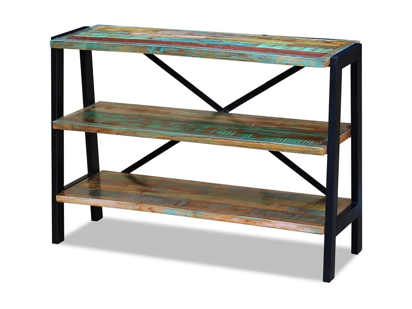 Buffet 3 étagères Bois de récupération massif EGER53954