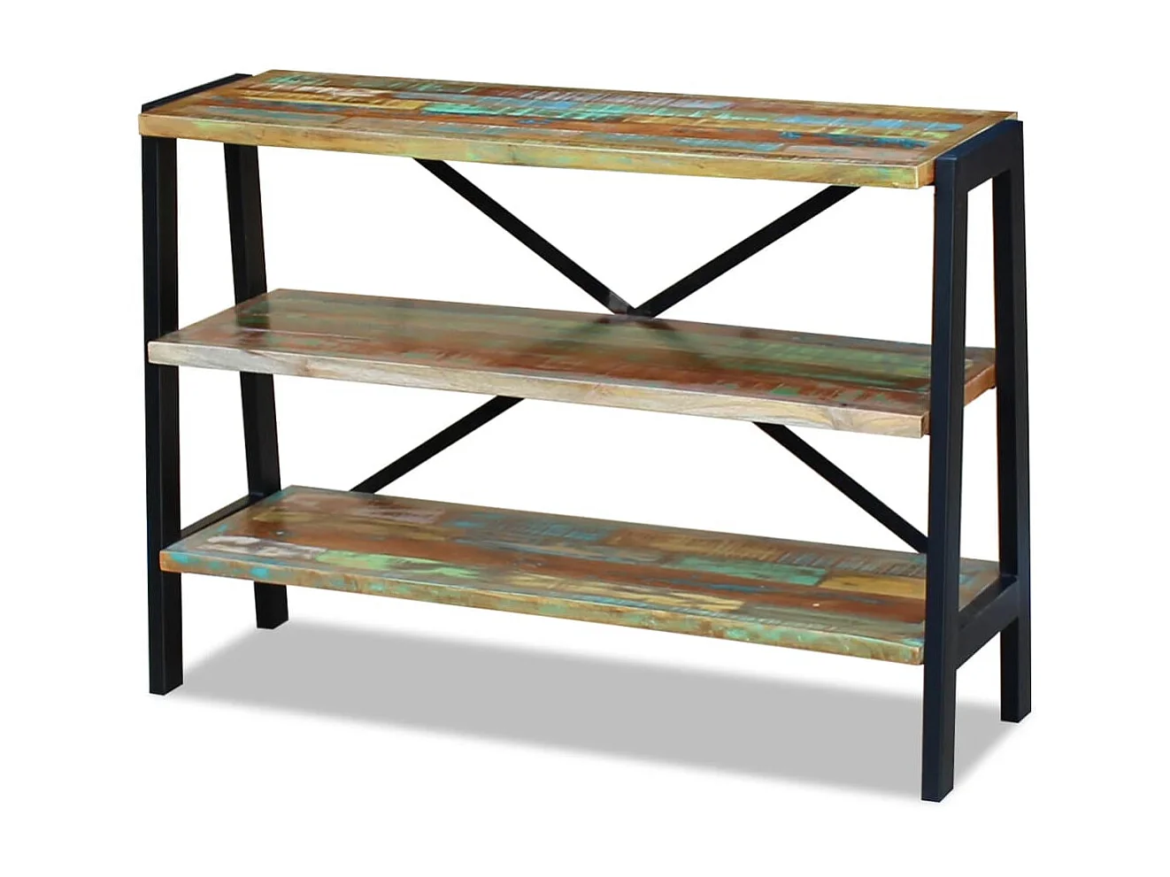 Buffet 3 étagères Bois de récupération massif EGER53954