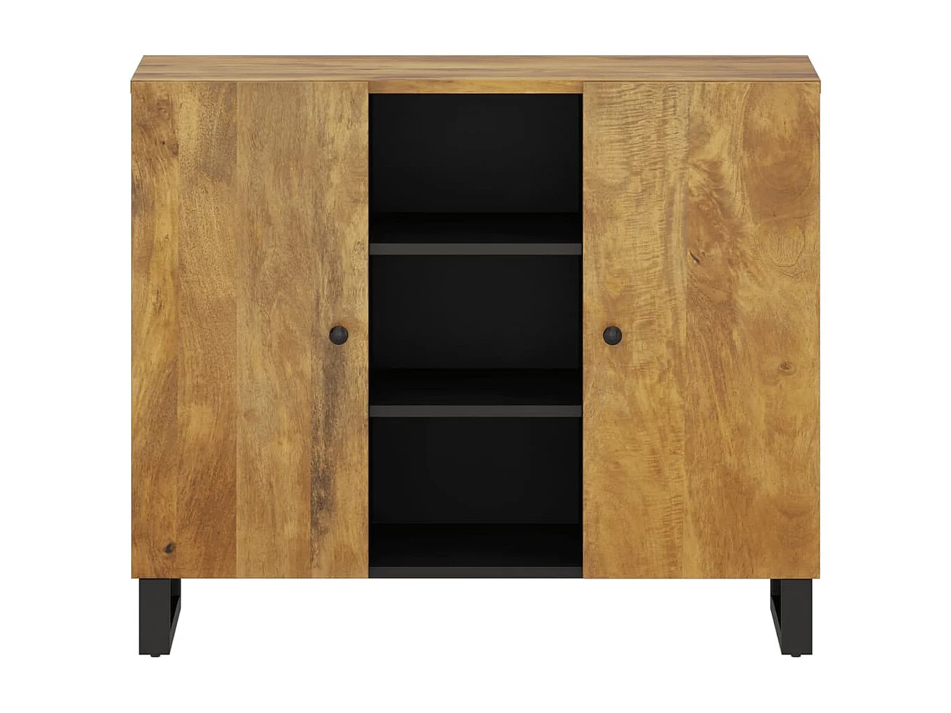 Buffet avec 2 portes 90x33x75 cm bois massif de manguier QWE38713