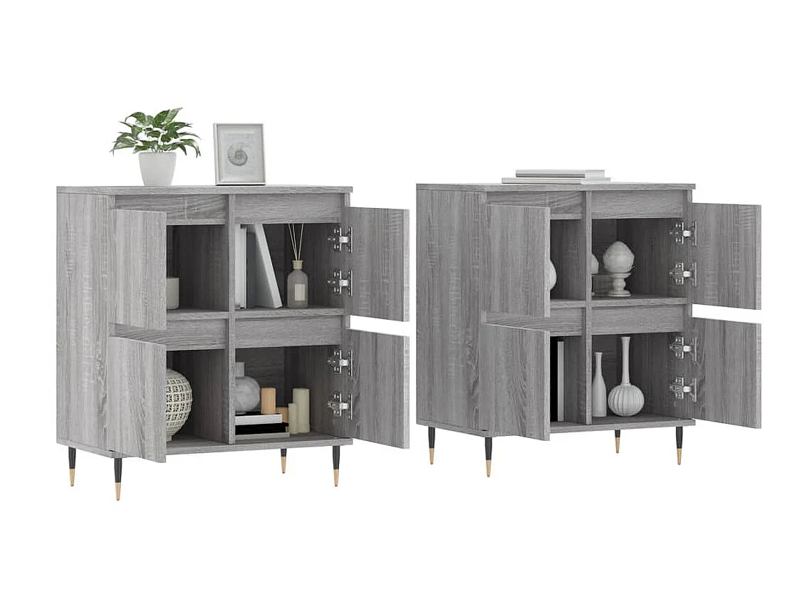 Aparadores 2 pcs derivados de madeira cinzento sonoma PT973829