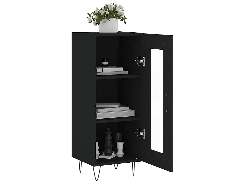 Buffet Noir 34,5x34x90 cm Bois d'ingénierie QWE63223