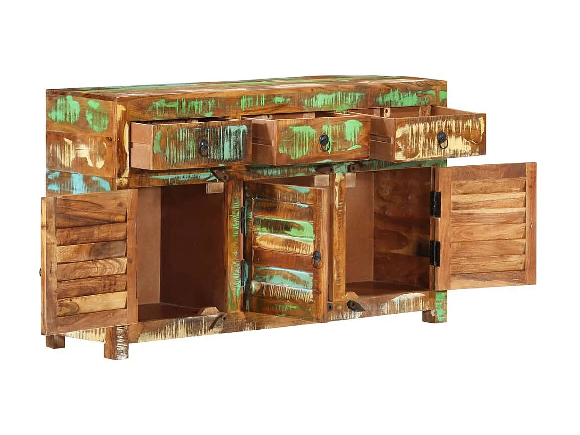 Buffet 110x30x65 cm Bois massif de récupération QWE54176