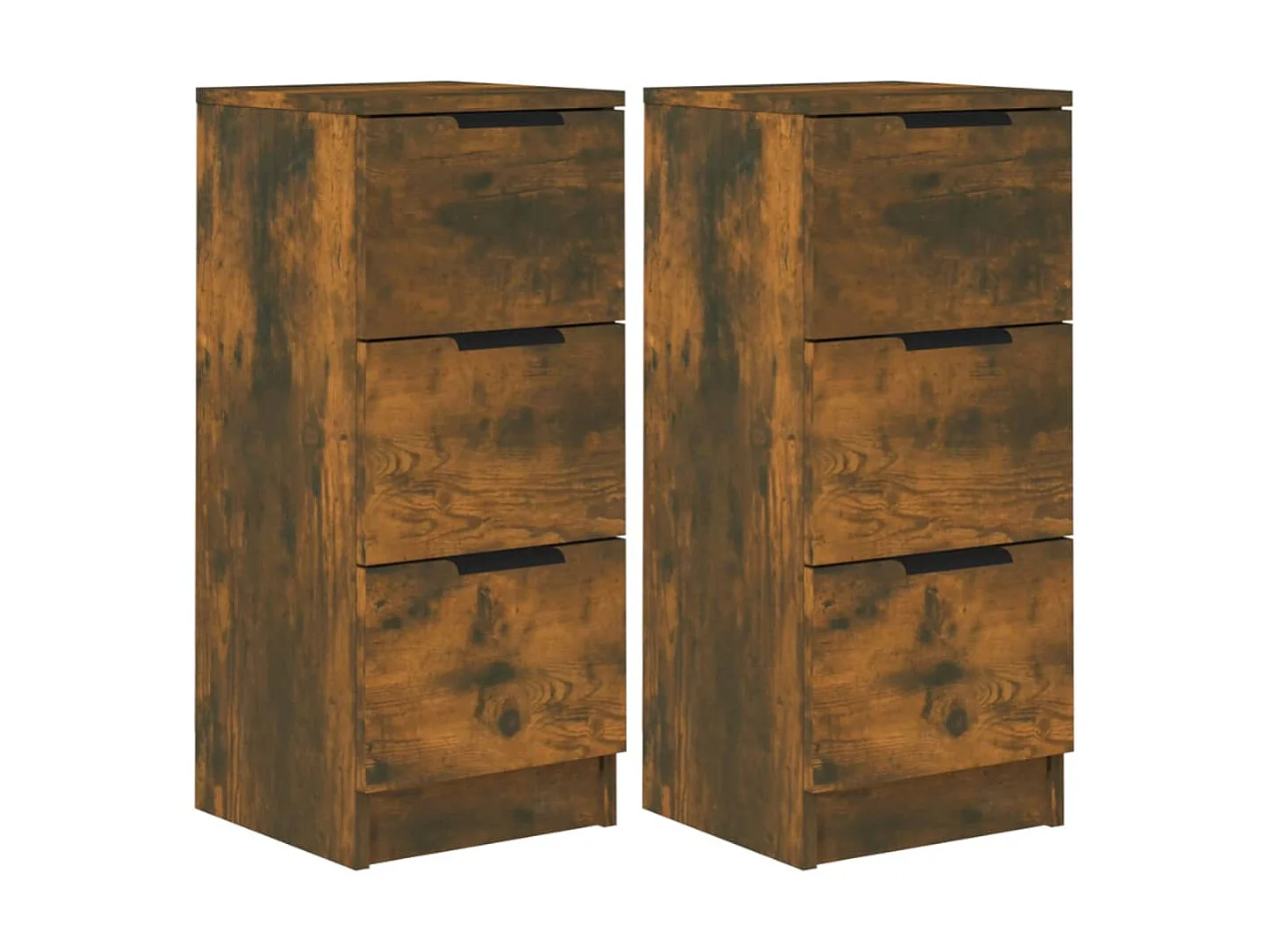 Buffets 2 pcs Chêne fumé 30x30x70 cm Bois d'ingénierie EGER38281