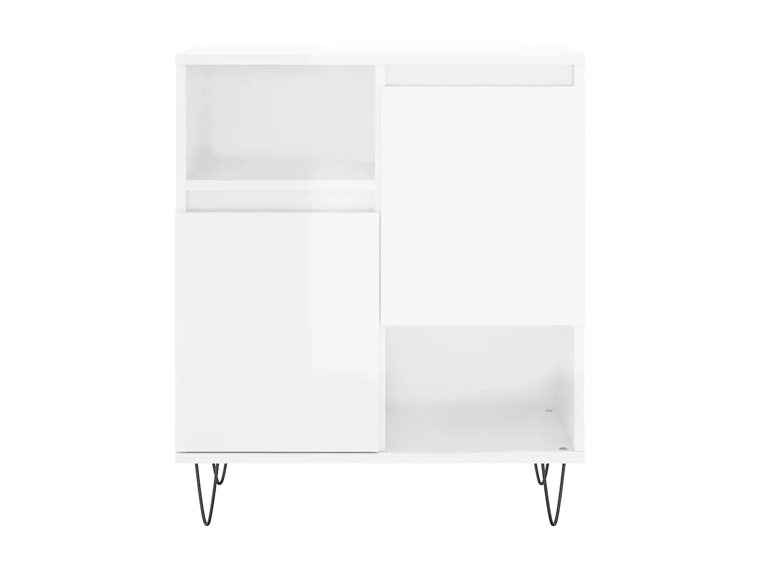 Buffet Blanc brillant 60x35x70 cm Bois d'ingénierie QWE92998