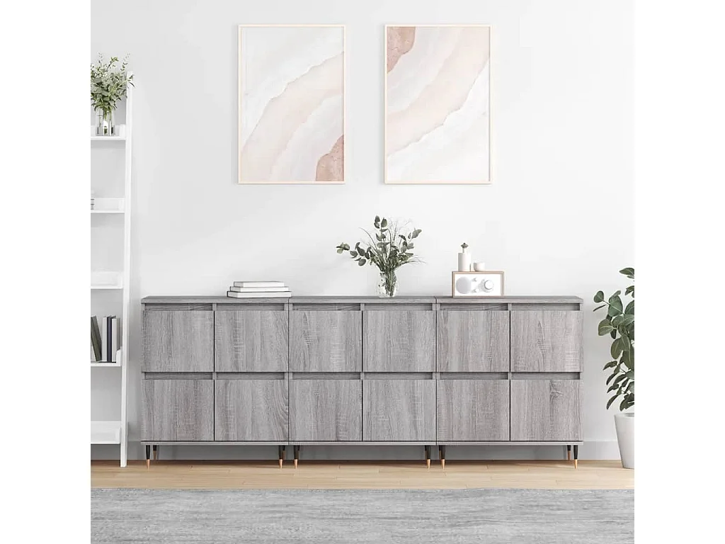 lot de 3 Buffets Sonoma gris Bois d'ingénierie QWE64672