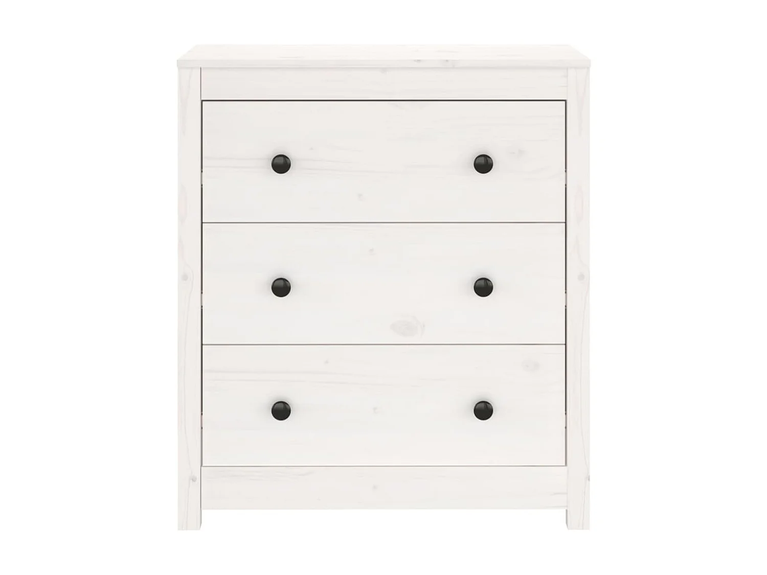 Dressoir 70x35x80 cm massief grenenhout wit NL289178