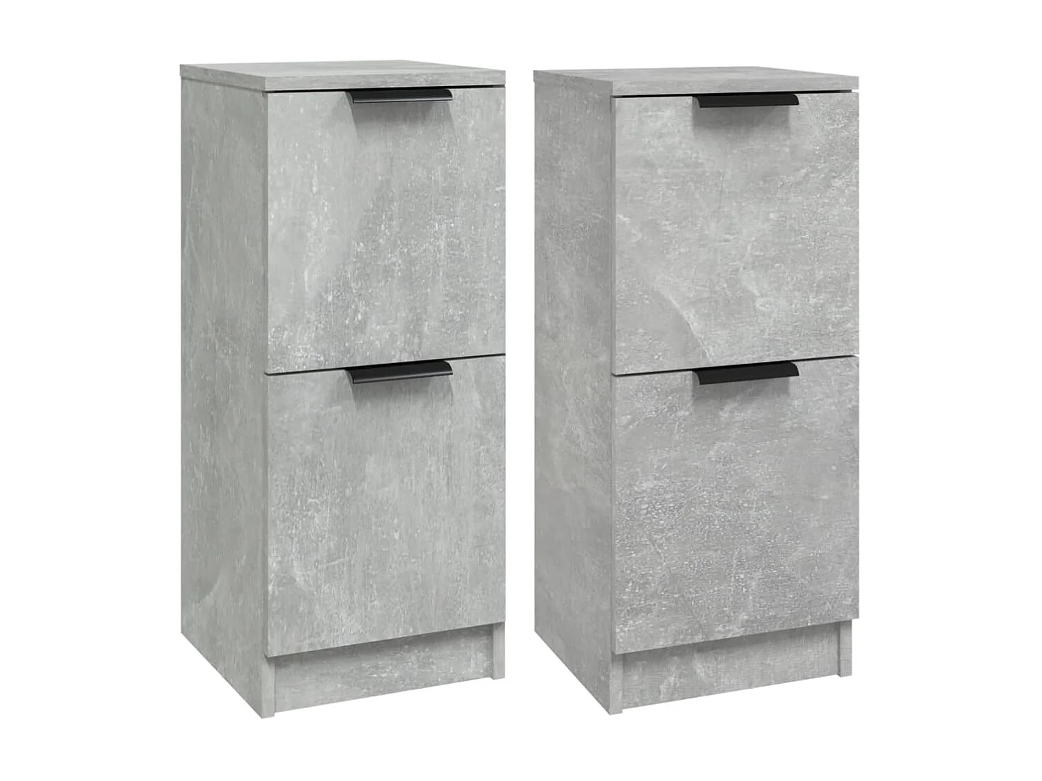 Buffets 2 pcs Gris béton 30x30x70 cm Bois d'ingénierie EGER89624