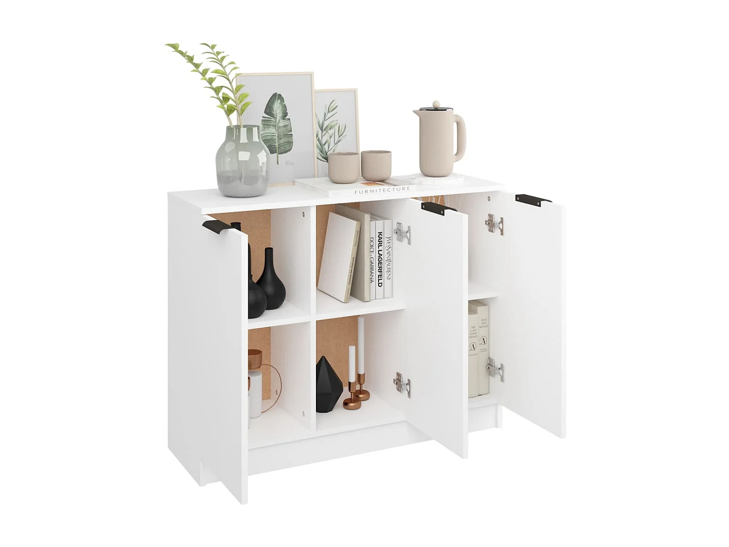 Buffet Blanc 90,5x30x70 cm Bois d'ingénierie EGER62451