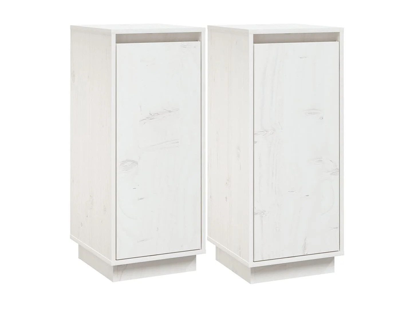 Aparadores 2 pcs 31,5x34x75 cm madeira de pinho maciça branco PT546625