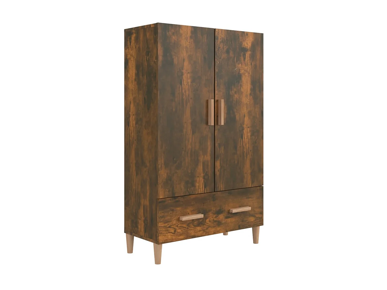 Buffet haut Chêne fumé 70x31x115 cm Bois d'ingénierie EGER83227