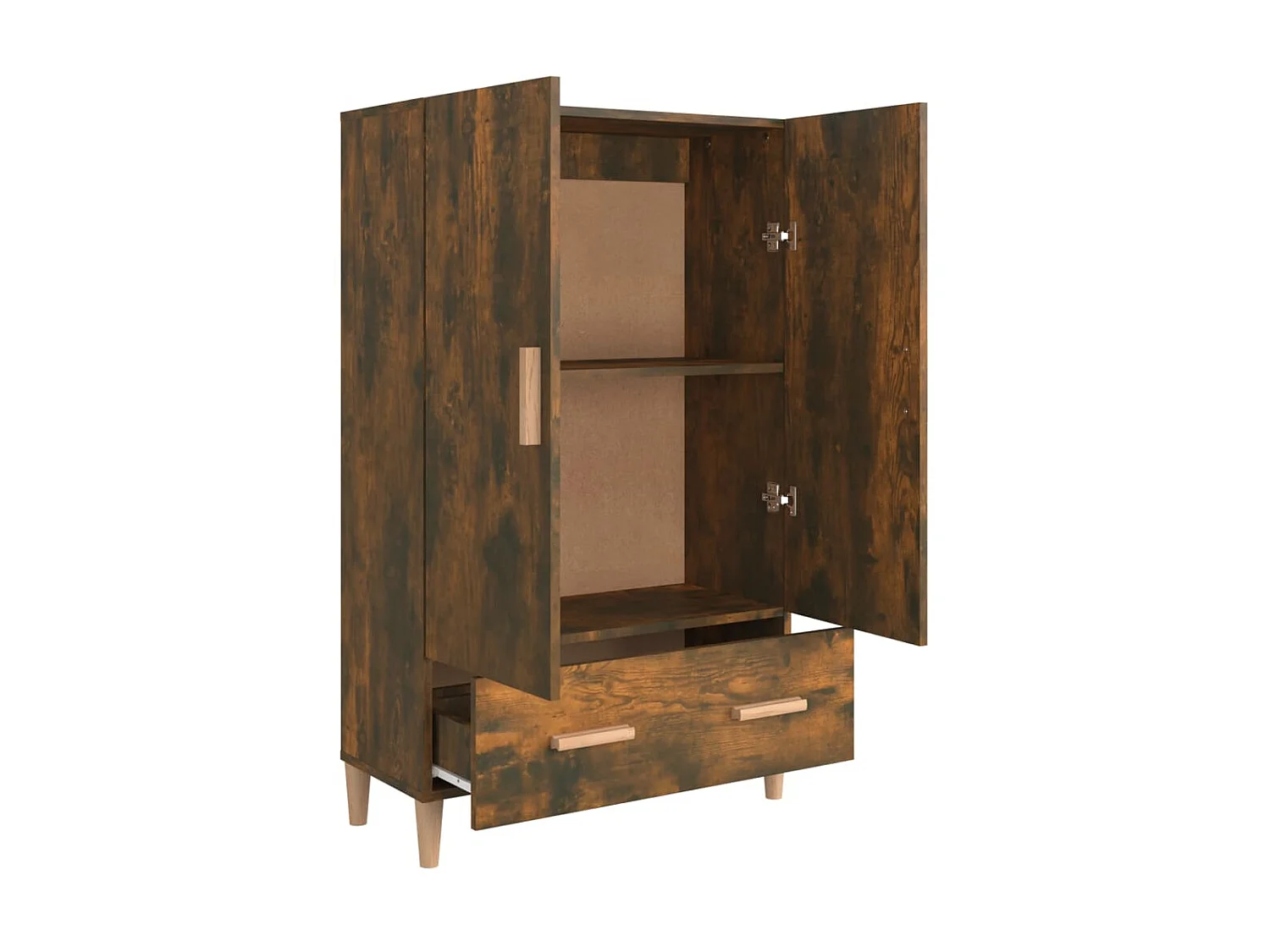Buffet haut Chêne fumé 70x31x115 cm Bois d'ingénierie EGER83227