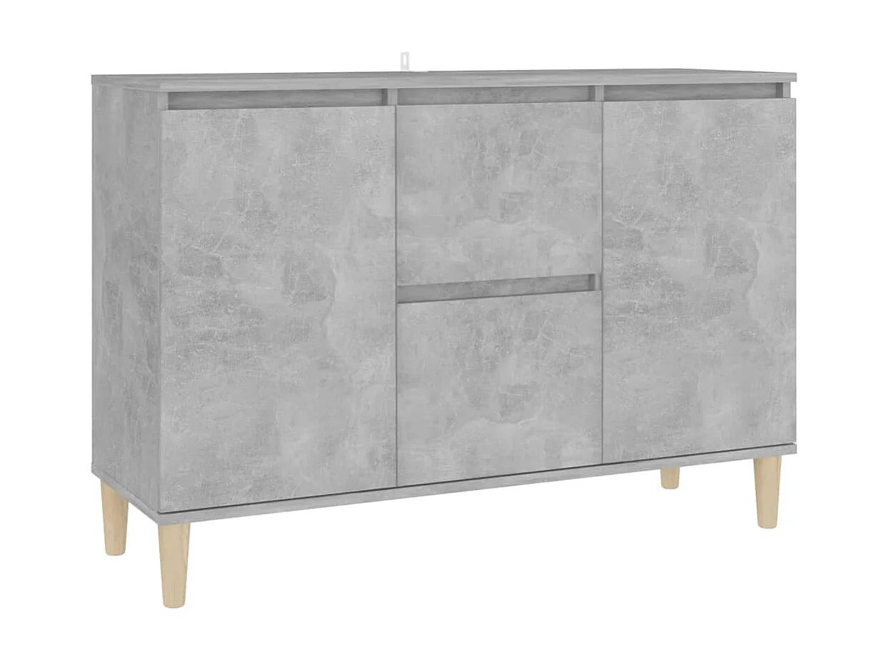 Buffet Gris béton 103,5x35x70 cm Aggloméré QWE76208